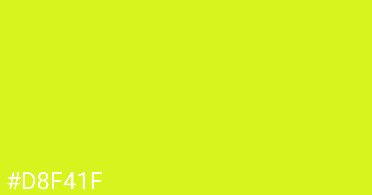 Hex color #d8f41f graphic