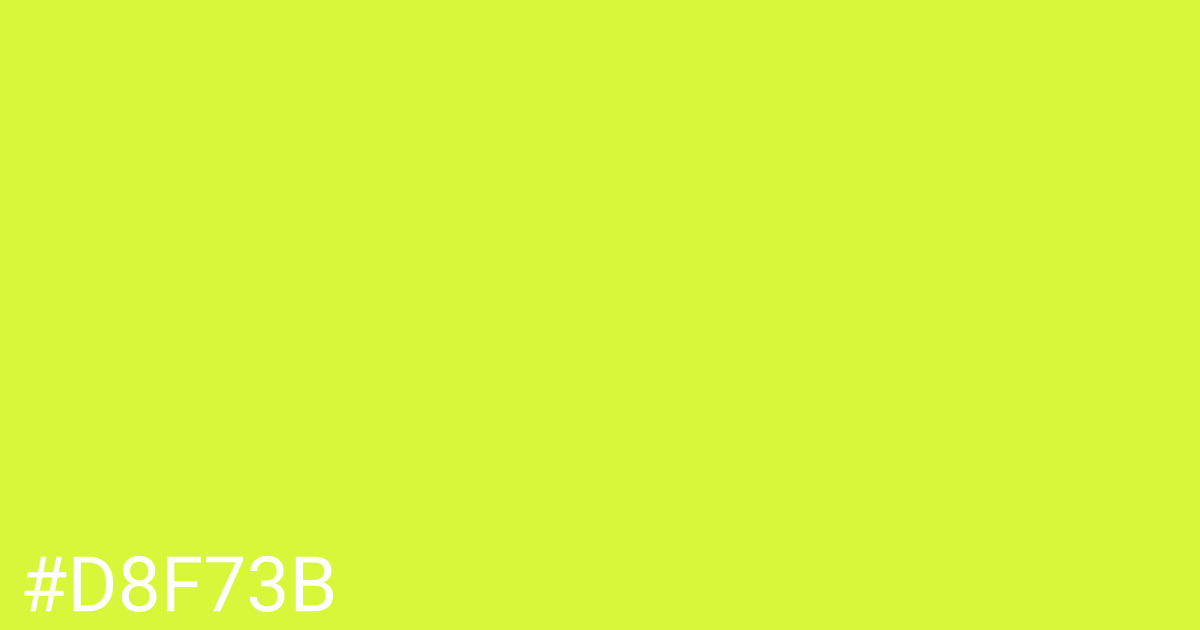 Hex color #d8f73b graphic