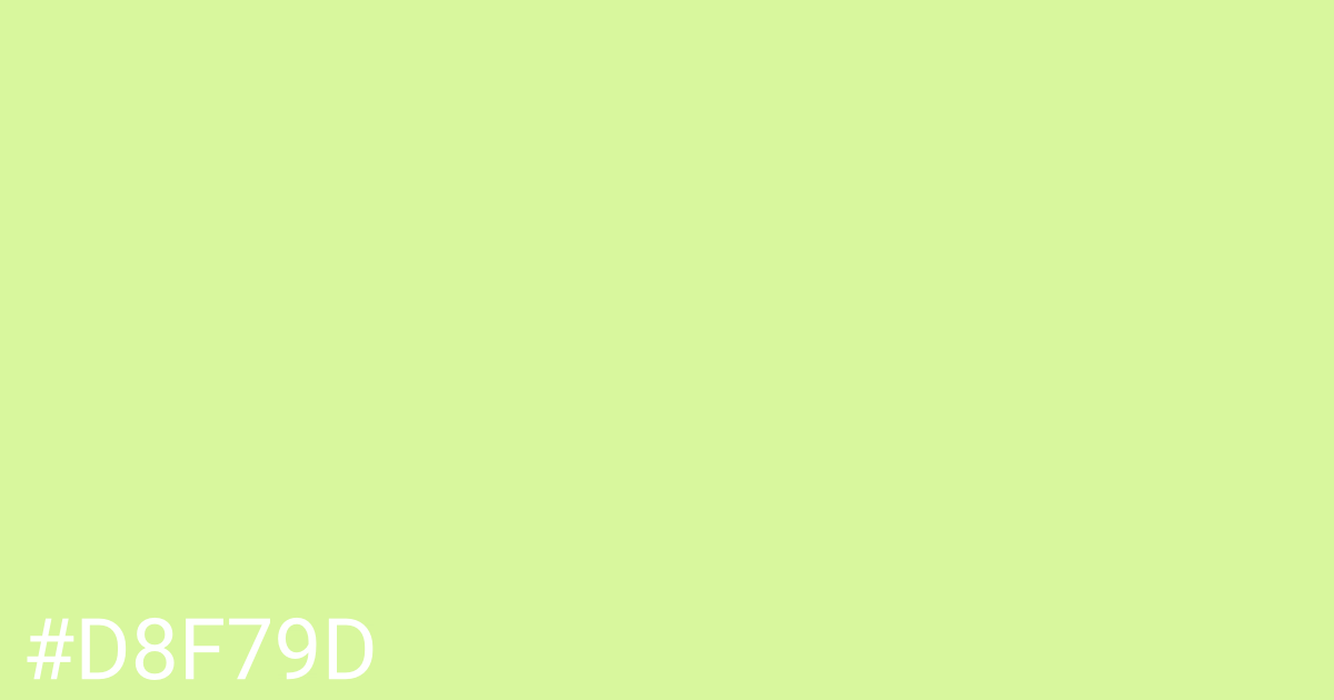 Hex color #d8f79d graphic