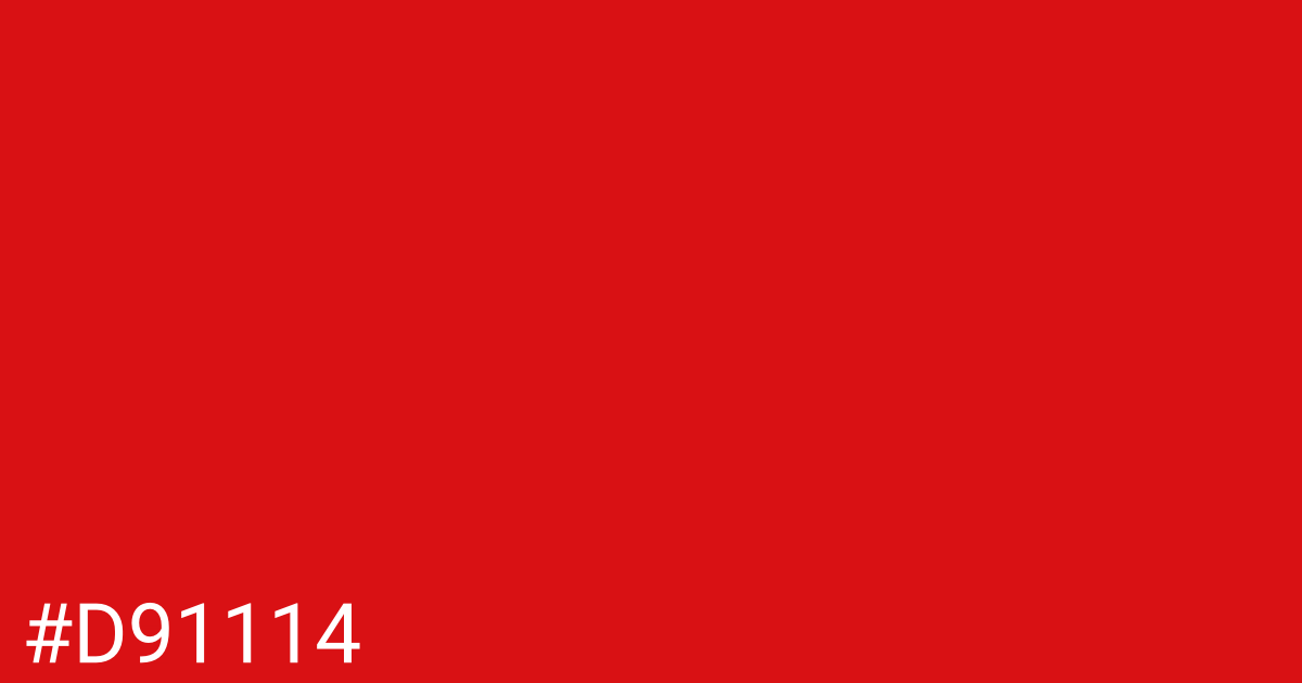 Hex color #d91114 graphic