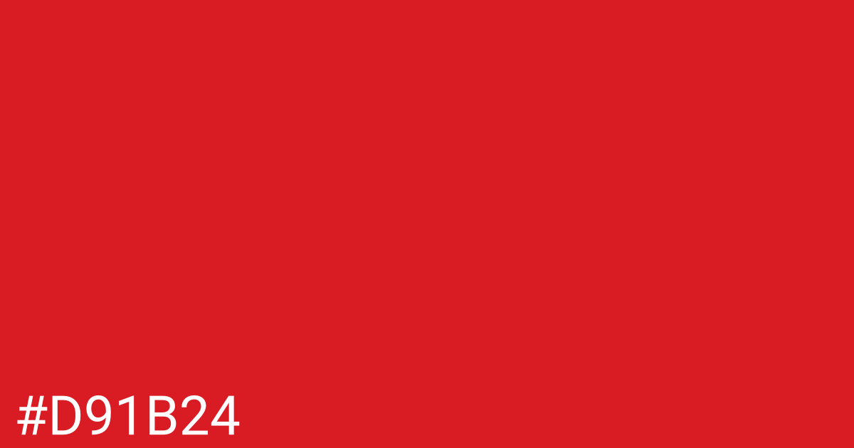 Hex color #d91b24 graphic