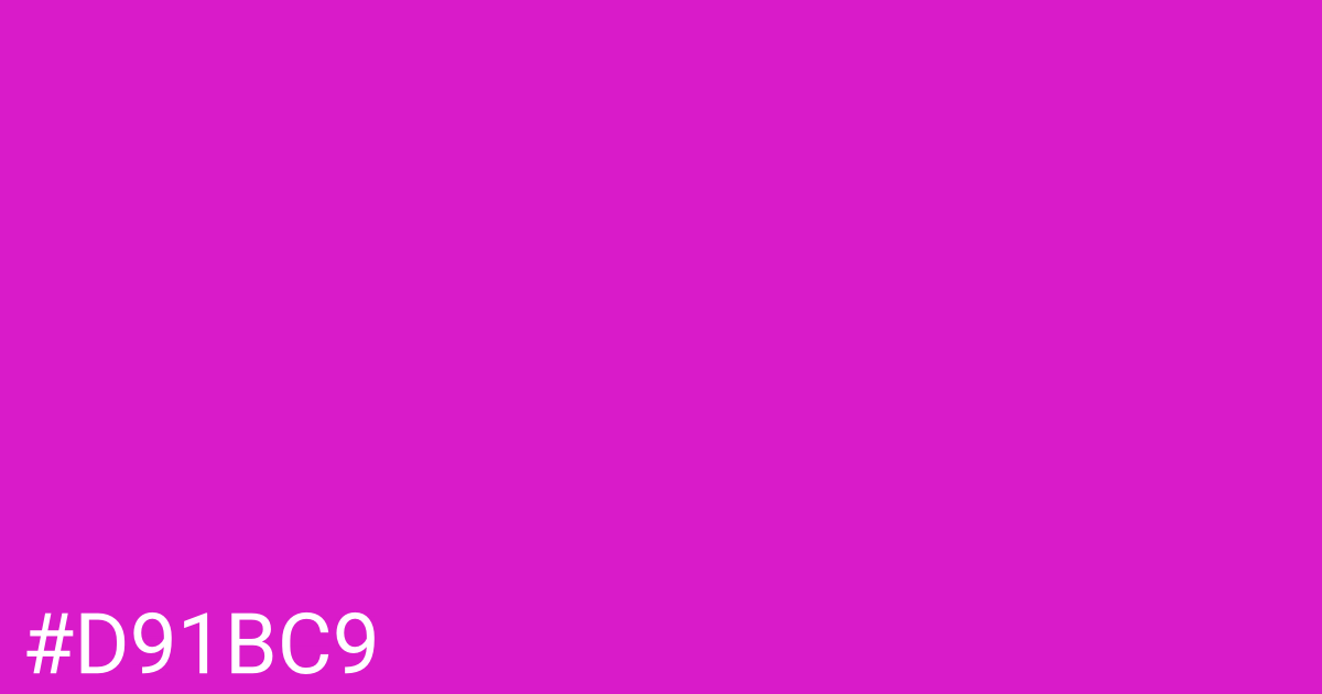 Hex color #d91bc9 graphic