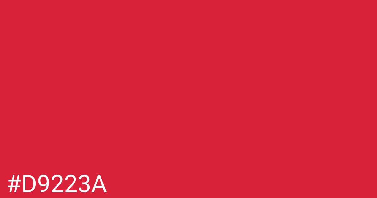 Hex color #d9223a graphic