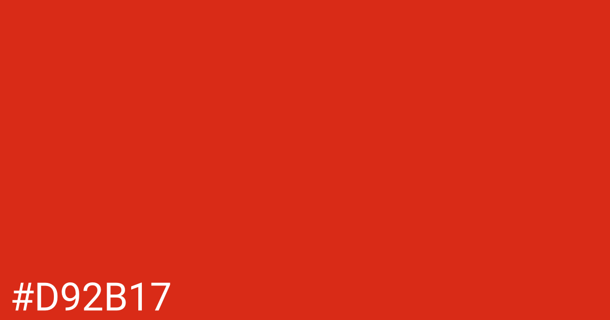 Hex color #d92b17 graphic