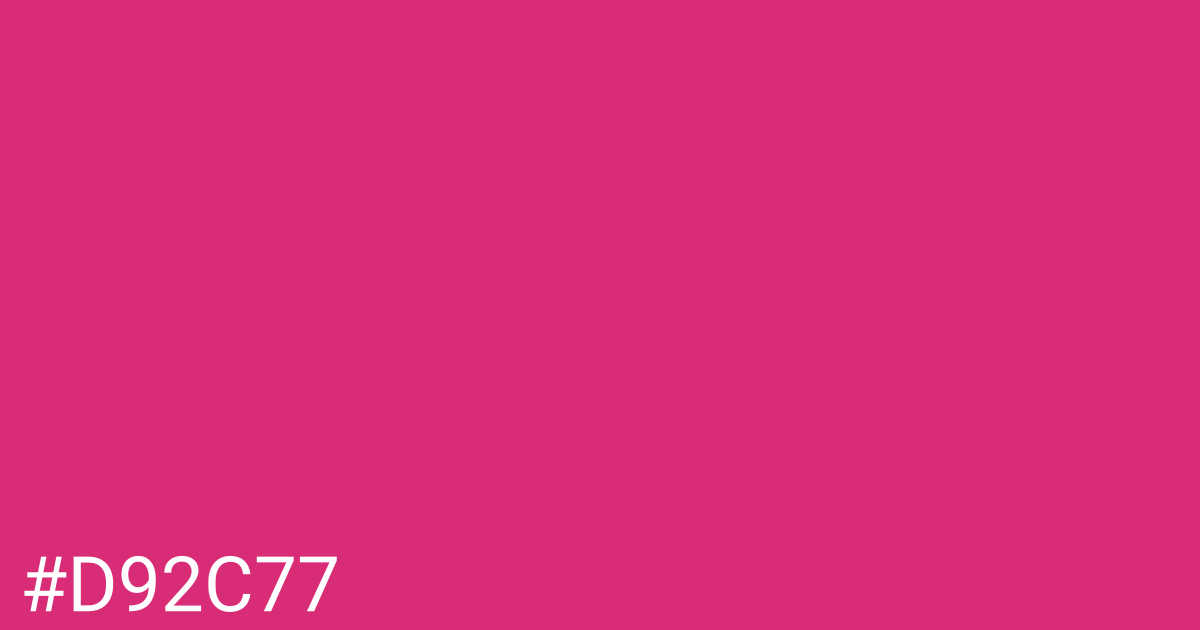 Hex color #d92c77 graphic