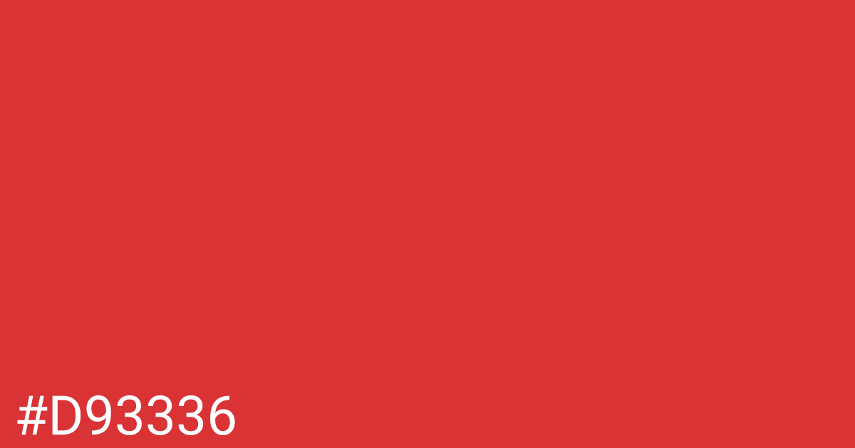 Hex color #d93336 graphic