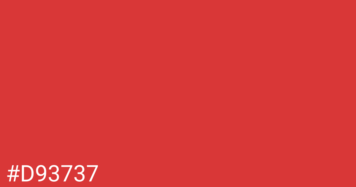 Hex color #d93737 graphic