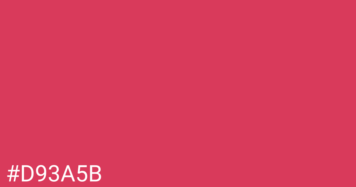 Hex color #d93a5b graphic