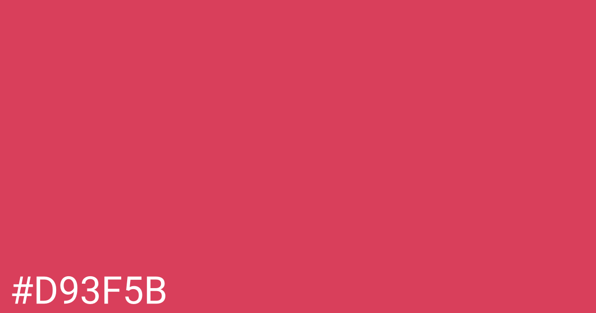 Hex color #d93f5b graphic