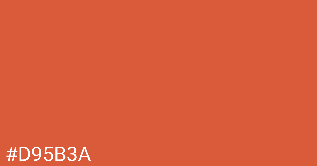 Hex color #d95b3a graphic