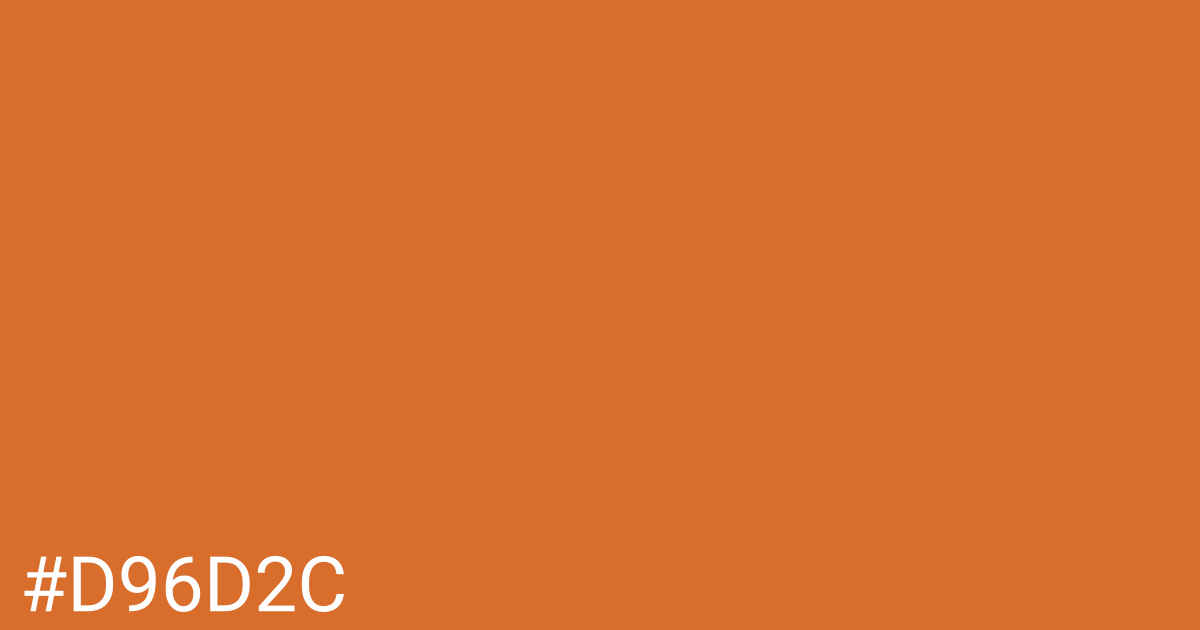Hex color #d96d2c graphic