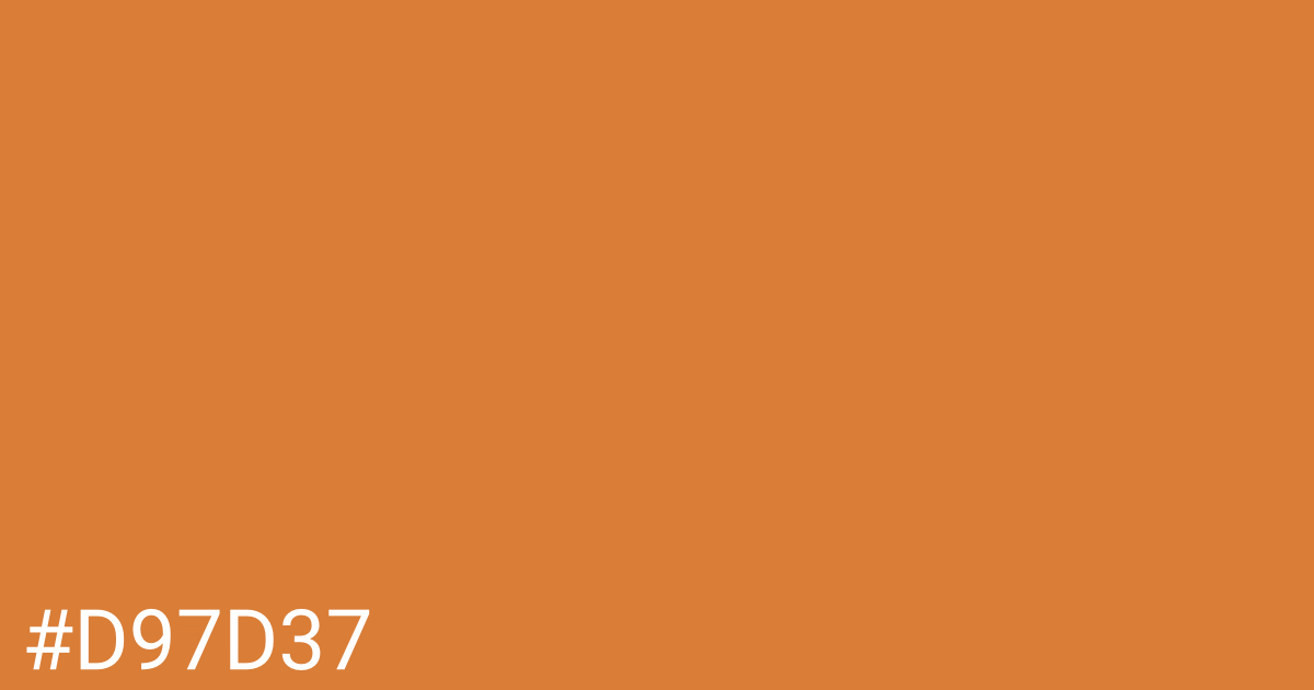 Hex color #d97d37 graphic
