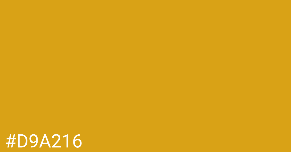 Hex color #d9a216 graphic
