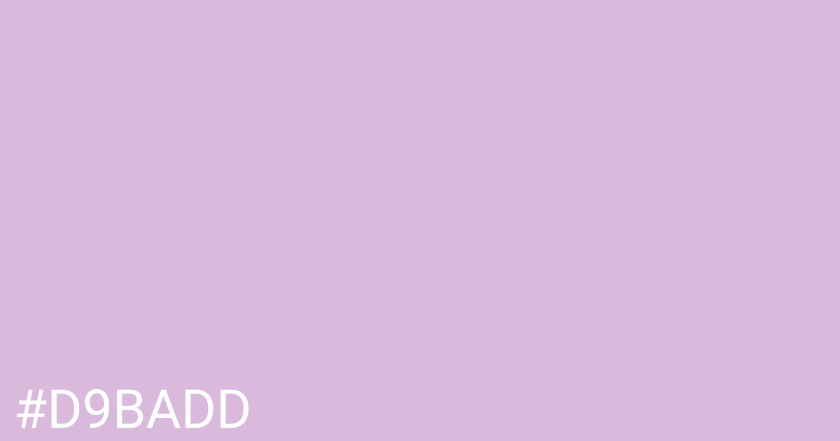 Hex color #d9badd graphic