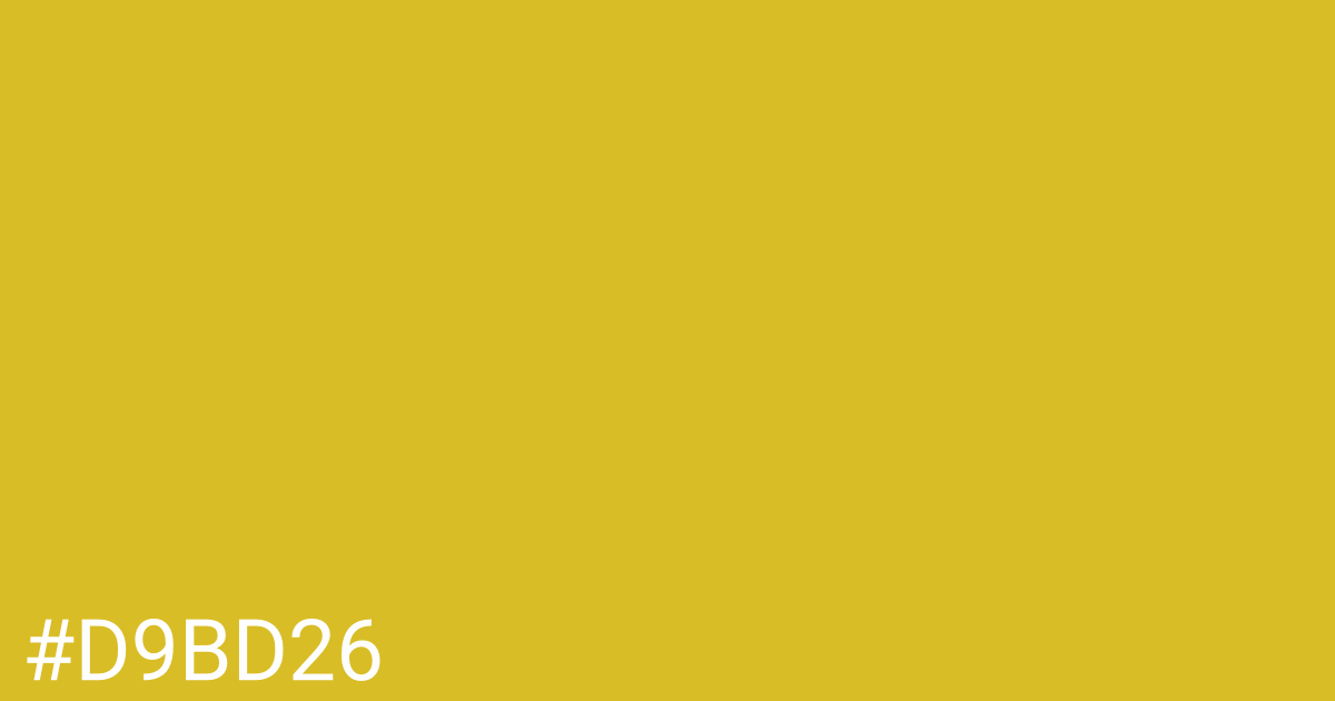 Hex color #d9bd26 graphic