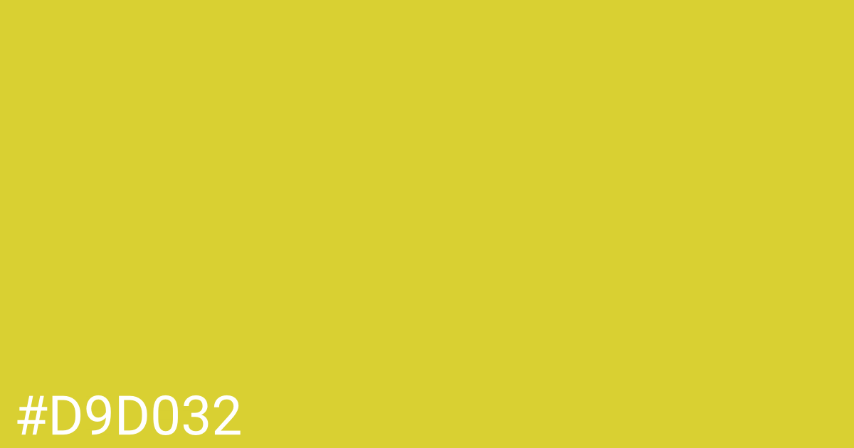 Hex color #d9d032 graphic