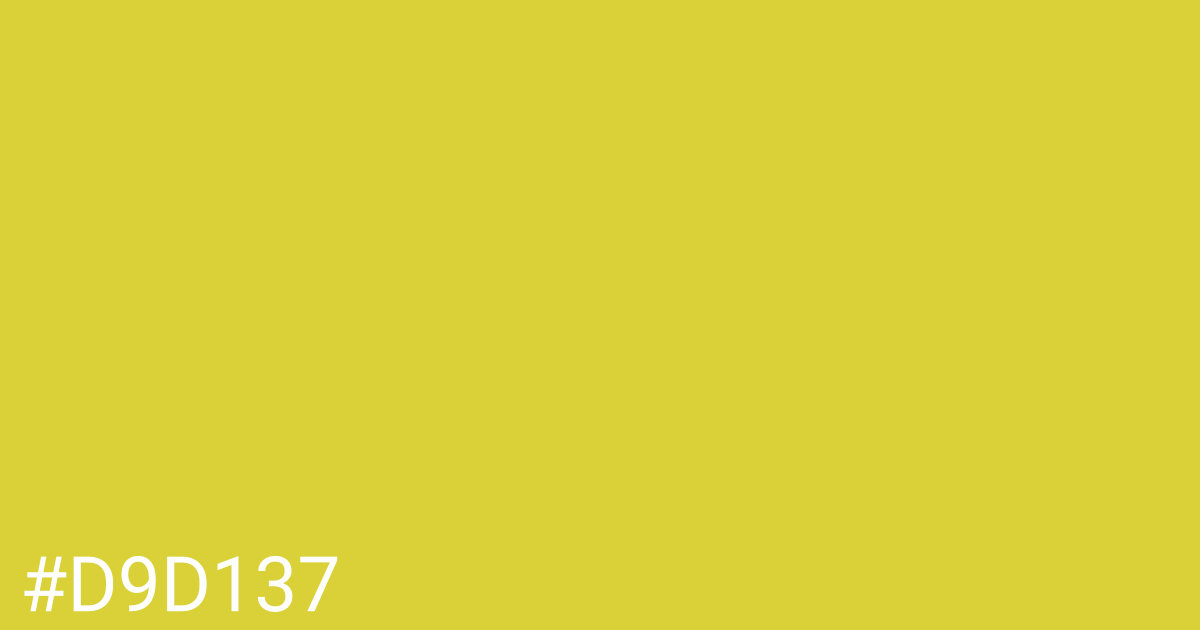 Hex color #d9d137 graphic