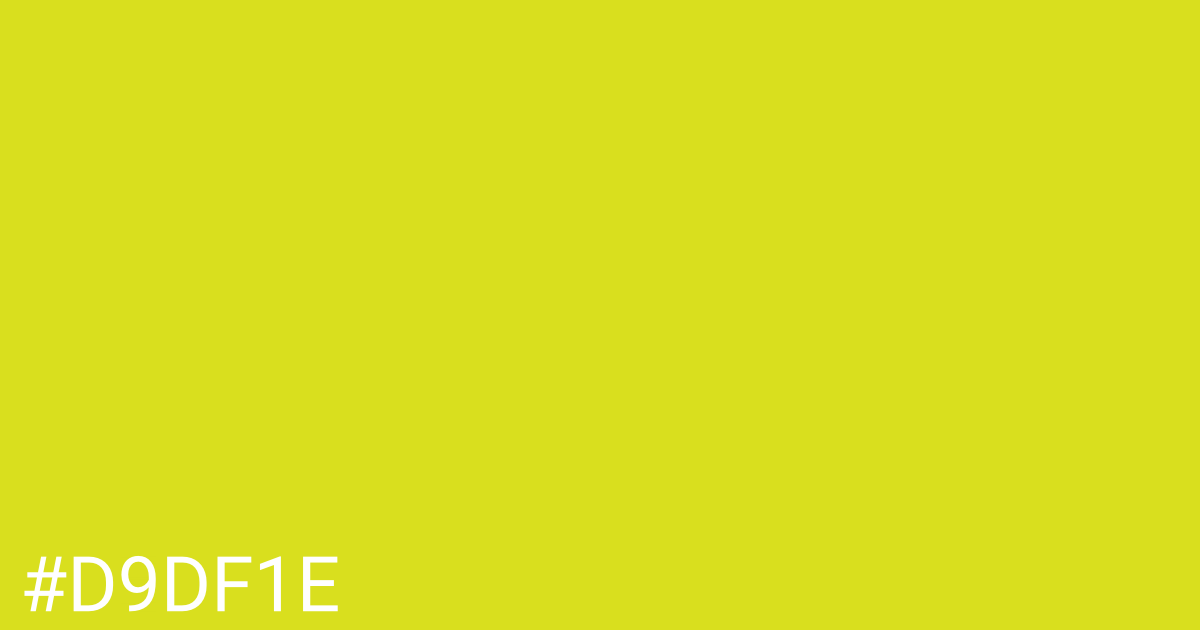 Hex color #d9df1e graphic