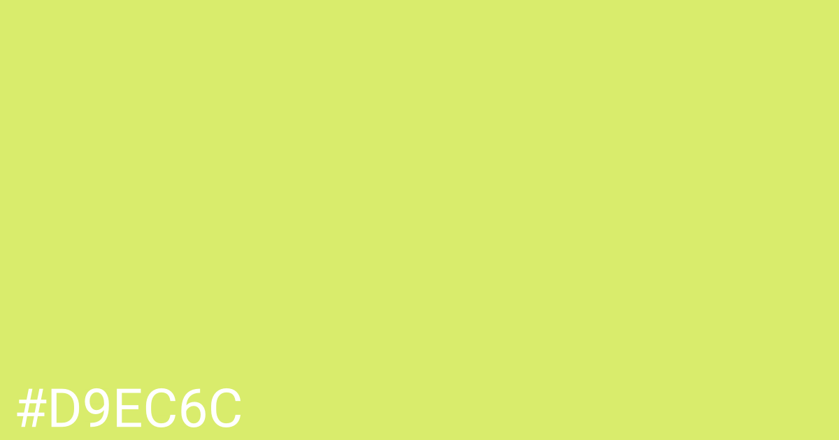 Hex color #d9ec6c graphic