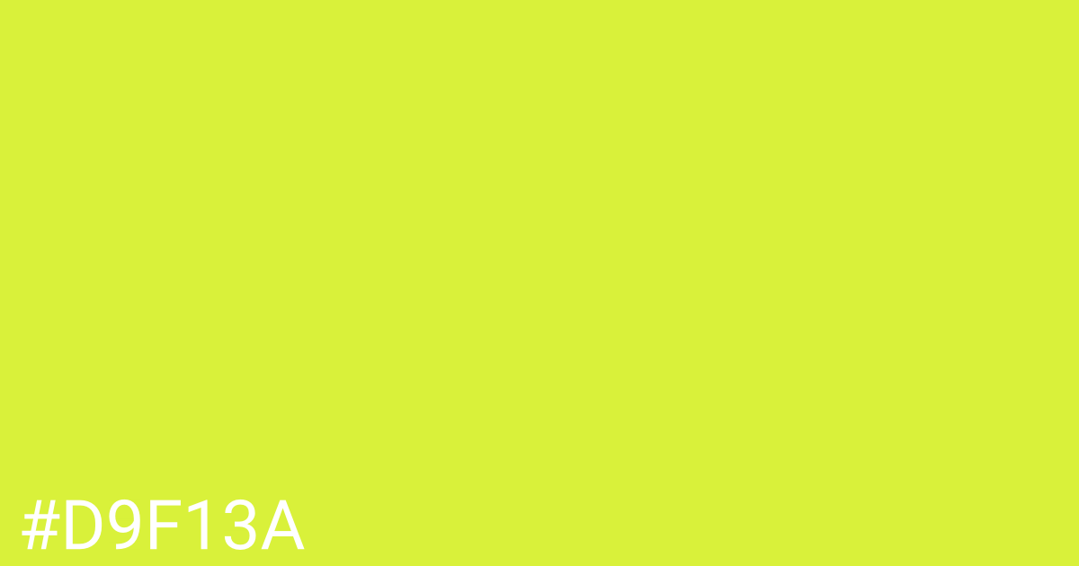 Hex color #d9f13a graphic