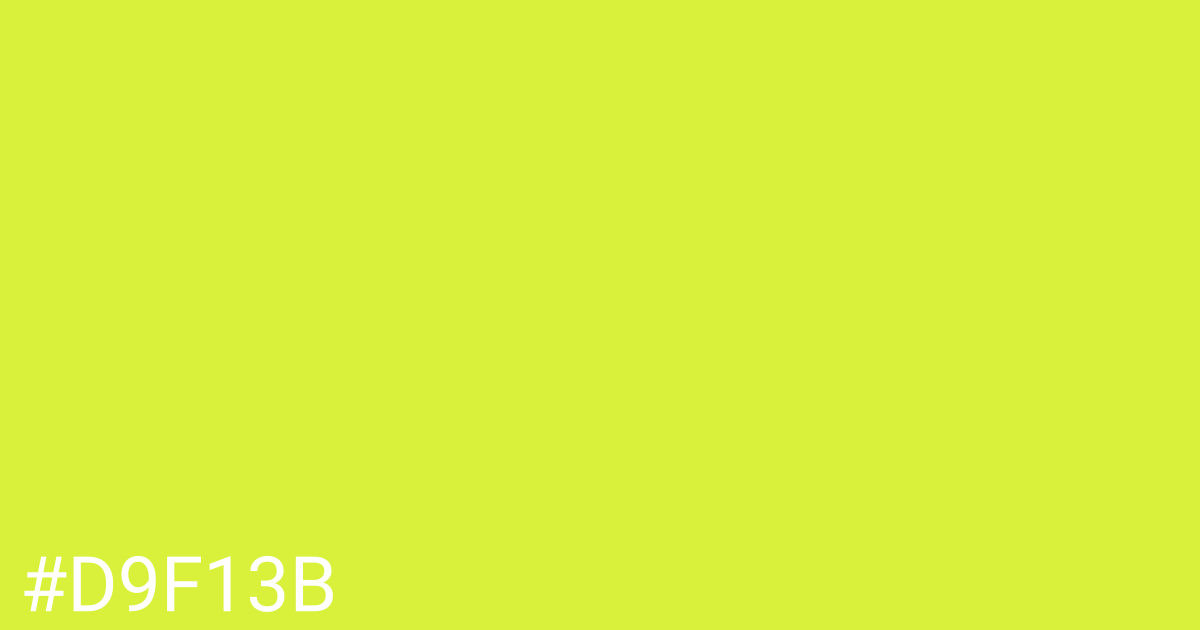 Hex color #d9f13b graphic