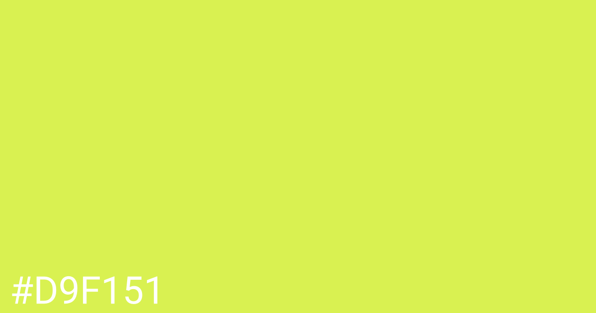 Hex color #d9f151 graphic