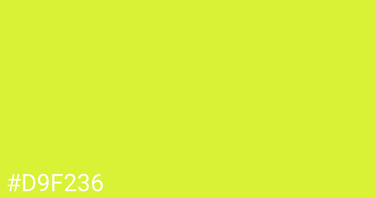 Hex color #d9f236 graphic