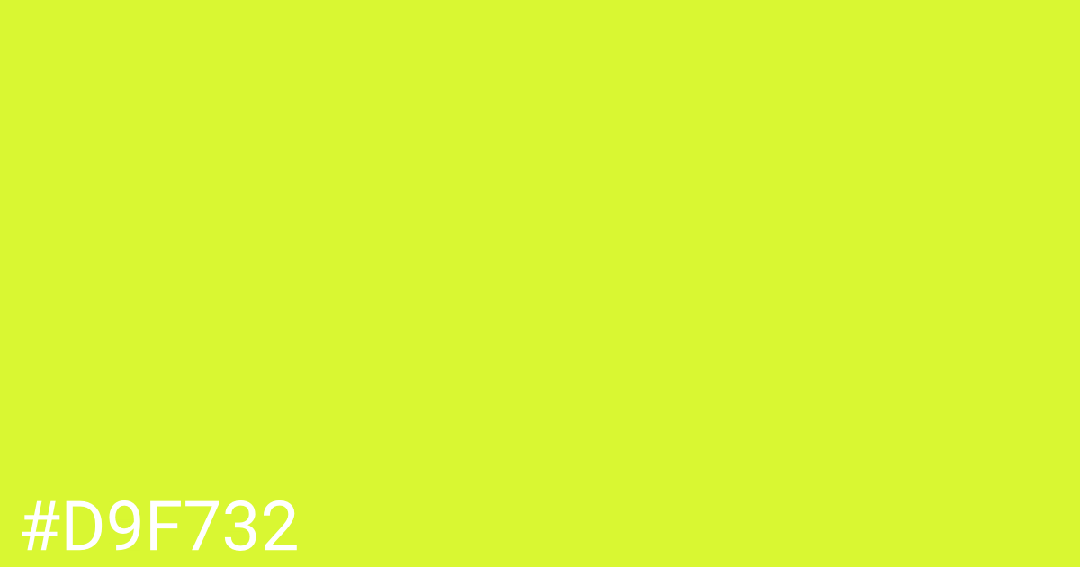 Hex color #d9f732 graphic