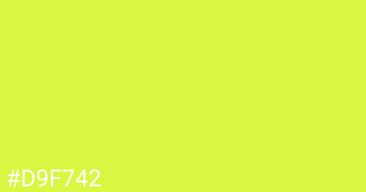 Hex color #d9f742 graphic