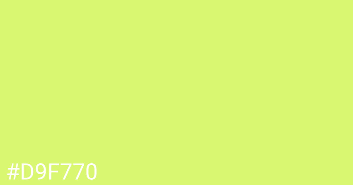 Hex color #d9f770 graphic
