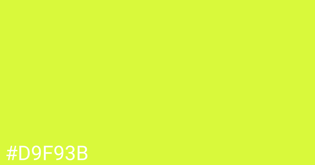 Hex color #d9f93b graphic
