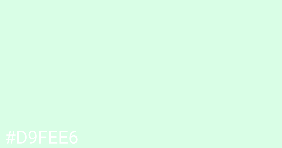 Hex color #d9fee6 graphic