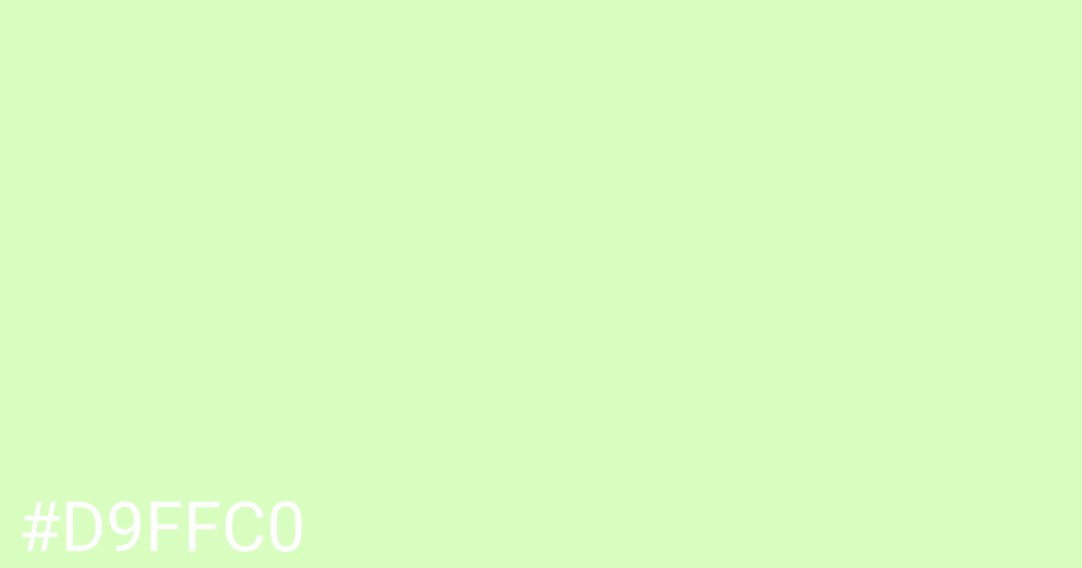 Hex color #d9ffc0 graphic