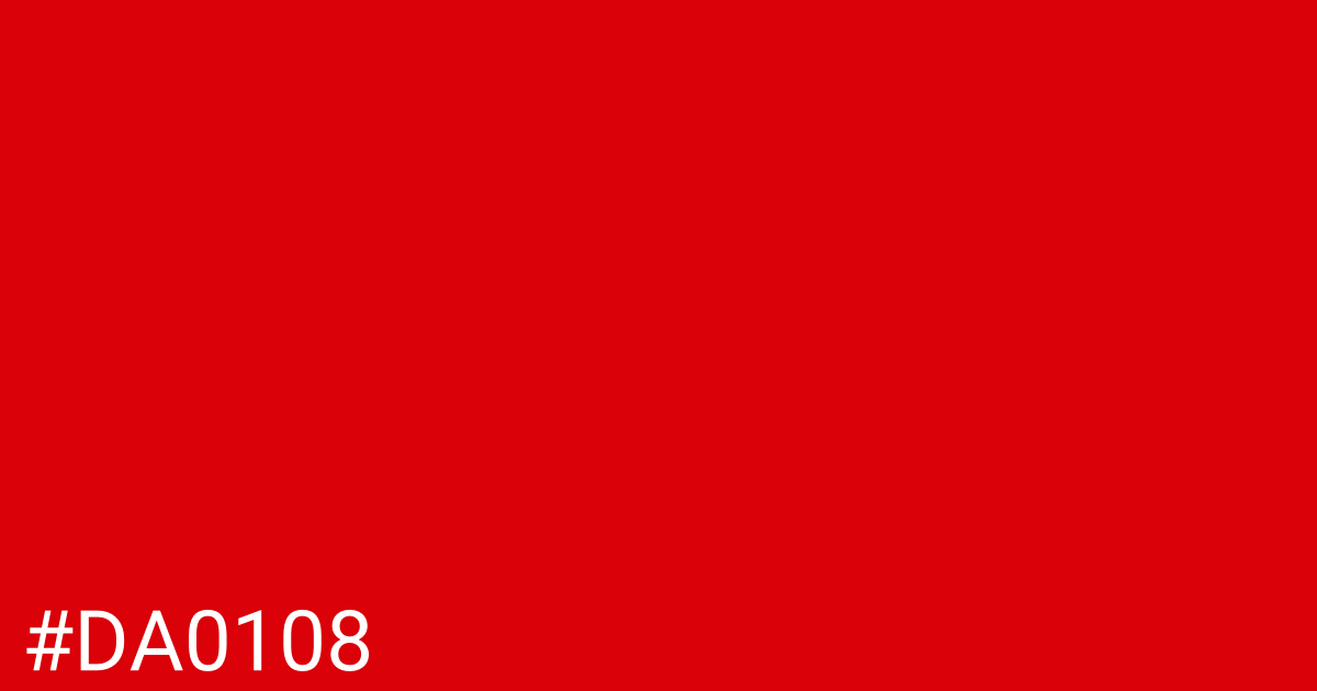 Hex color #da0108 graphic