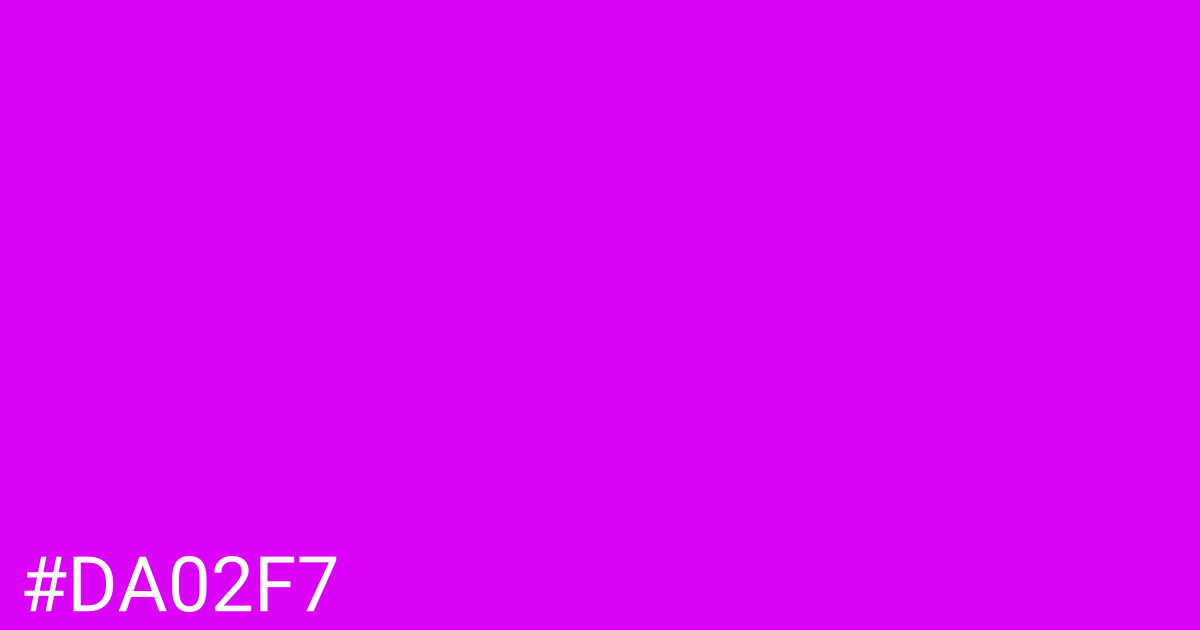 Hex color #da02f7 graphic