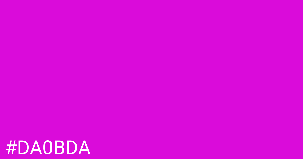 Hex color #da0bda graphic