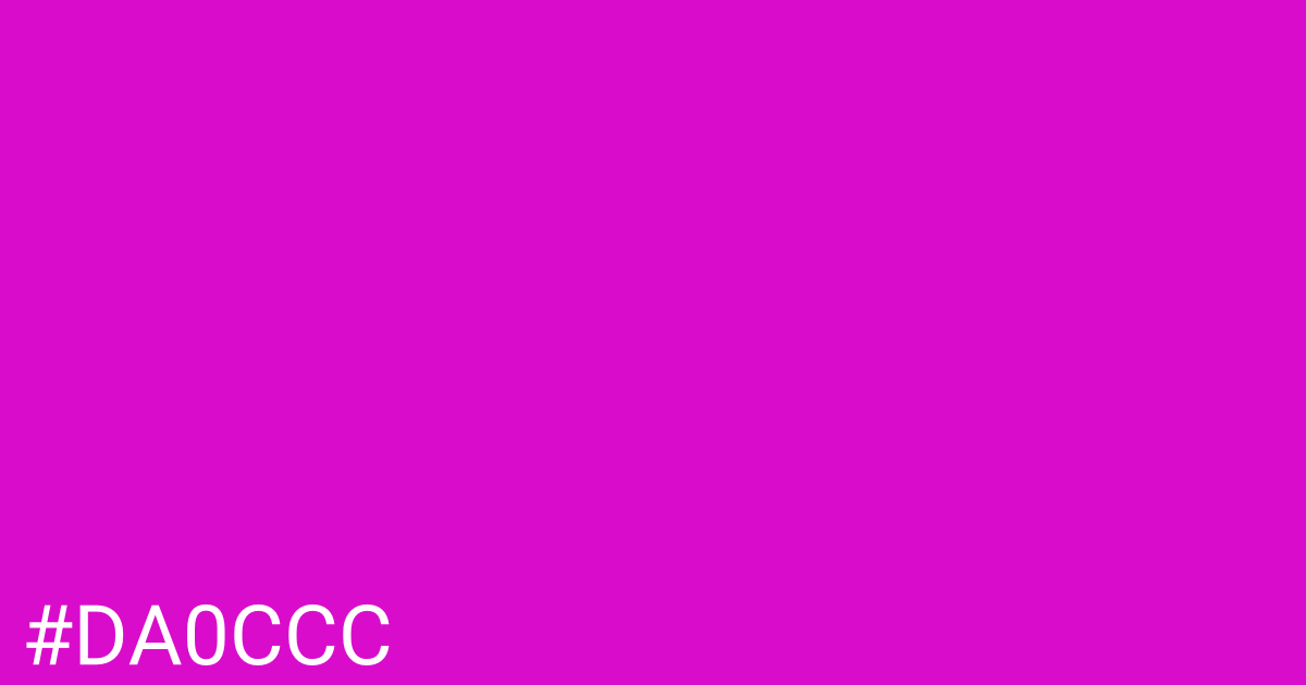 Hex color #da0ccc graphic