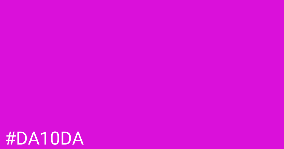 Hex color #da10da graphic