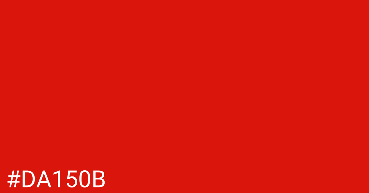 Hex color #da150b graphic