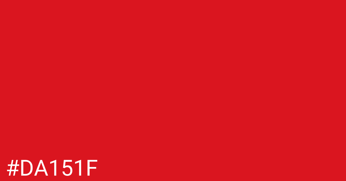 Hex color #da151f graphic
