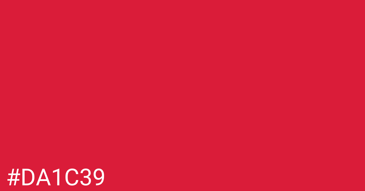 Hex color #da1c39 graphic