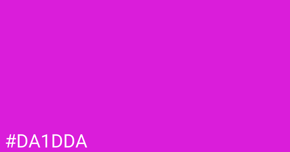 Hex color #da1dda graphic