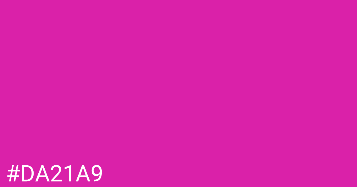 Hex color #da21a9 graphic