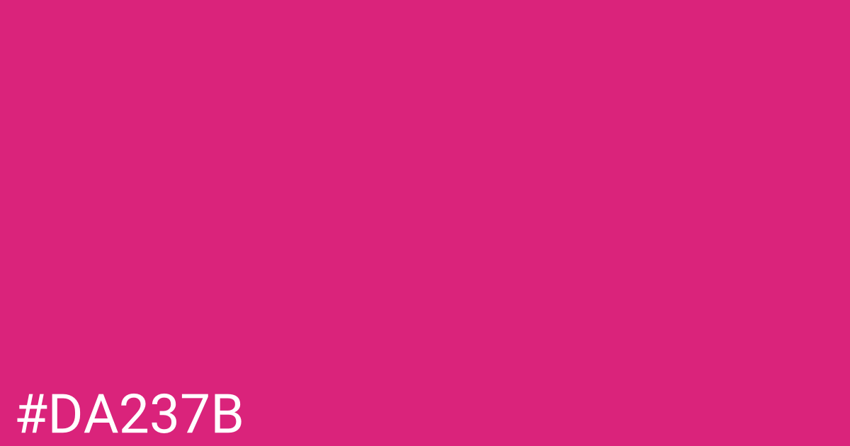 Hex color #da237b graphic