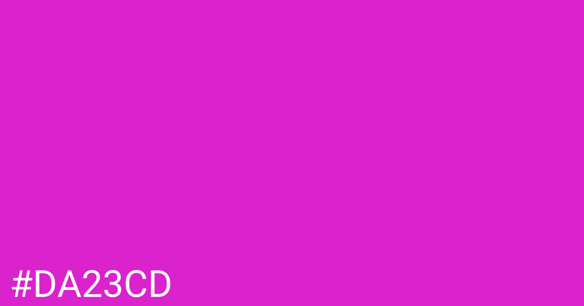 Hex color #da23cd graphic