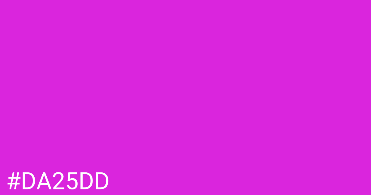 Hex color #da25dd graphic