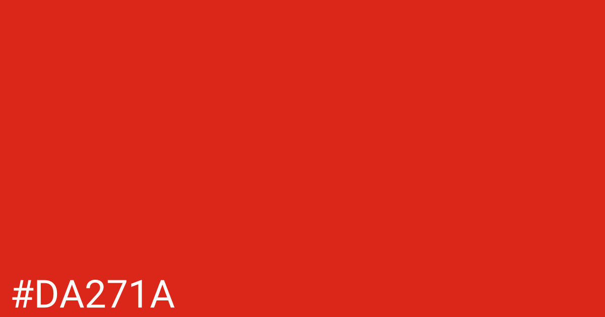 Hex color #da271a graphic