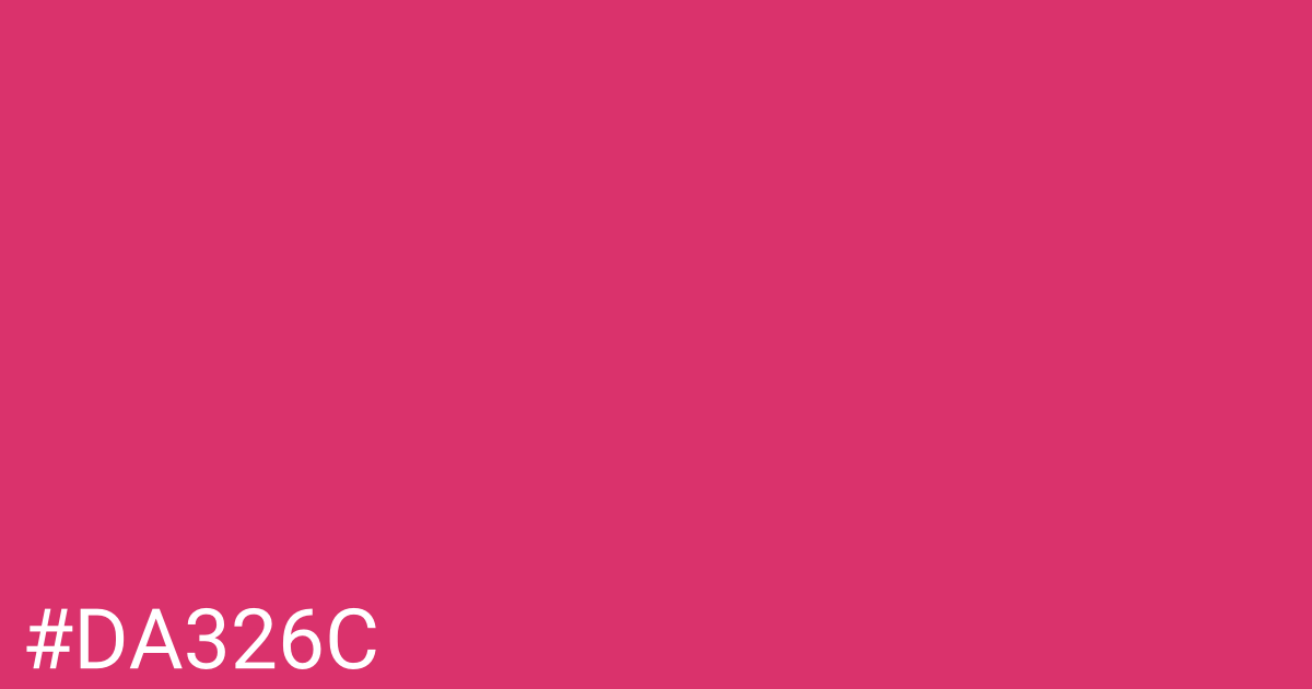 Hex color #da326c graphic
