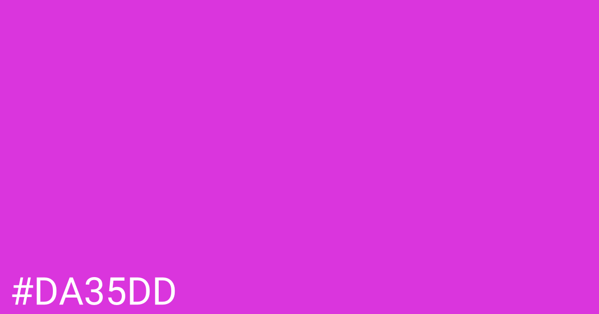 Hex color #da35dd graphic