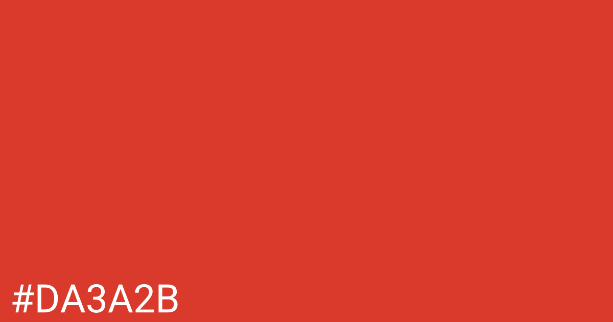 Hex color #da3a2b graphic